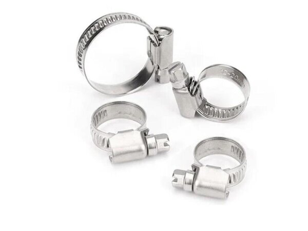 Schlauchschellen Edelstahl W4 8 - 120 mm V2A Schellen Rohrschellen Band 9/12mm 9mm Ø 80mm -100mm 5 Stück